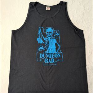 Vintage 1997 Sturgis Dungeon Bar Tank Top Blk XL Woodstock Was A Garden Party